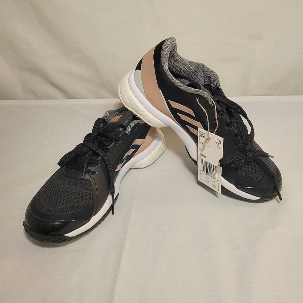 Adidas Stella McCartney aSMC Tennis Sneaker (black with pink trim) Size 5